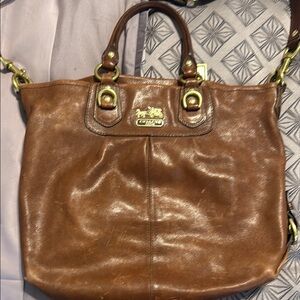 Coach Brown Leather Tote Bag